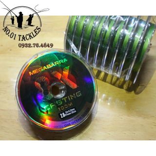 Dây dù câu cá siêu bền PE MEGABARRA X8 100m hàng chính hãng Thái Lan