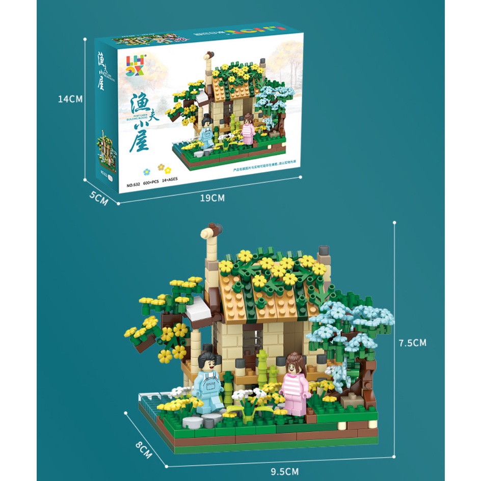 BỘ ĐỒ CHƠI XẾP HÌNH LẮP GHÉP  Cây Hoa, Cây Cảnh,Cối Xay Gió