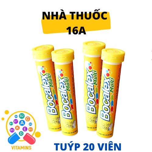 BOCALEX MULTI VIÊN SỦI - HỖ TRỢ BỔ SUNG VITAMIN, TĂNG CƯỜNG SỨC ĐỀ KHÁNG - TUÝP 20 VIÊN