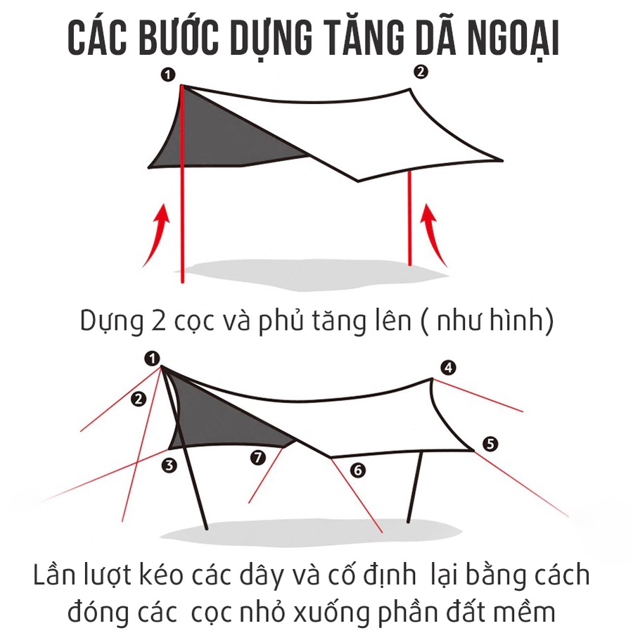 Tấm Tăng Dã Ngoại Lục Giác Chống Thấm, Chống Nắng, Nhẹ, Dễ Di Chuyển