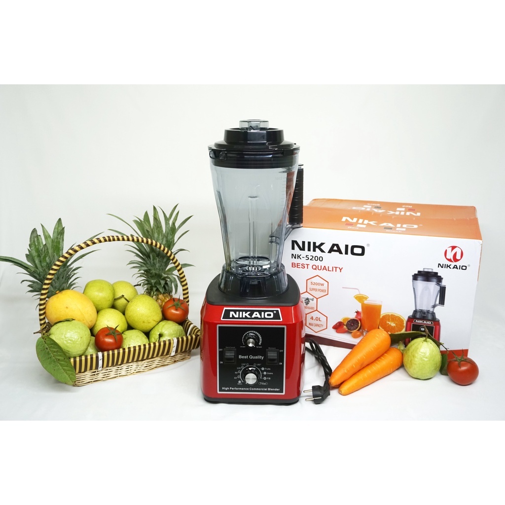 Máy Xay Sinh Tố Công Nghiệp NIKITO 4800W Nhật Bản chuyên dụng nhà hàng, khách sạn, quán coffee, xay đá, rau má,thịt cá..