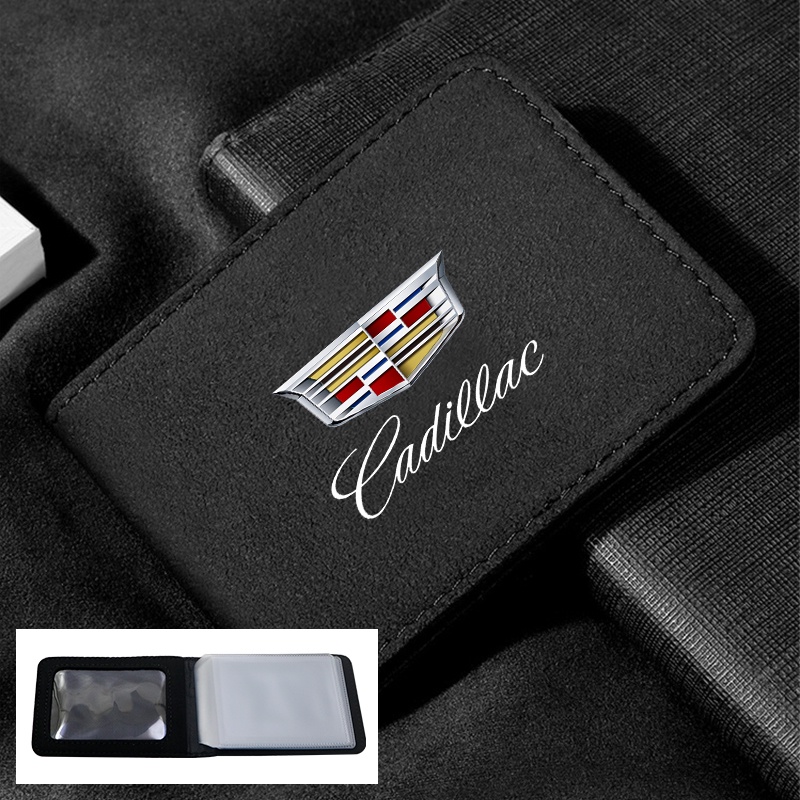 1 Bao Da Đựng Bằng Lái Xe Màu Đen Dành Cho Cadillac Escalade CTS ATS SRX STS XT5 XT4 XT6 XTS CT4 CT5 CT6
