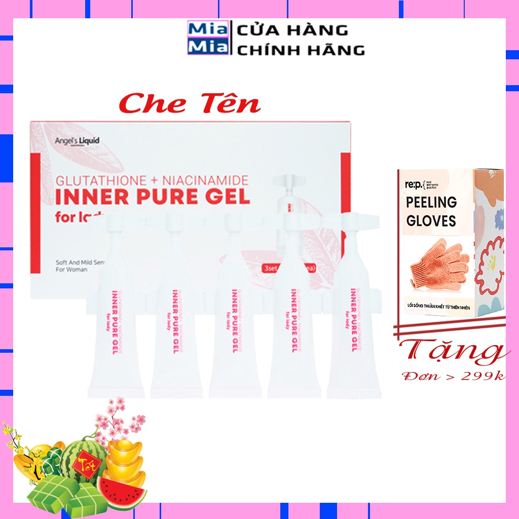 Gel Vệ Sinh Vùng Kín Phụ Nữ Làm Hồng Se Khít Vùng Kín ANGEL'S LIQUID GLUTATHIONE PLUS NIACINAMIDE INNER PURE GEL