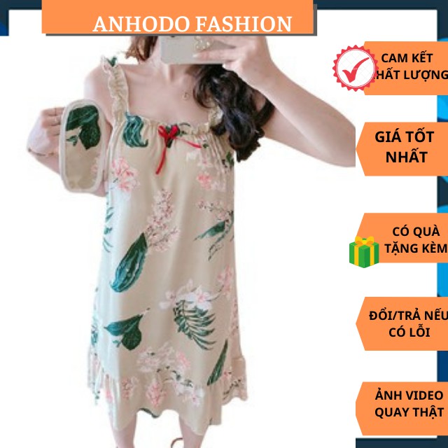 Váy Ngủ Nữ Đẹp 2 Dây Bản To Họa Tiết Xinh Xắn VN01 | BigBuy360 - bigbuy360.vn