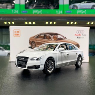 Xe mô hình ô tô trưng bày audi a8 w12 tỉ lệ 1:32 màu trắng