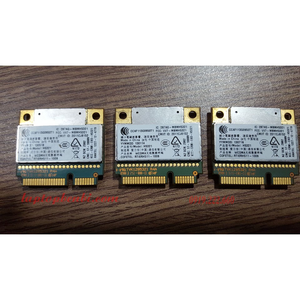 Card WWAN Ericsson Lenovo H5321 Gobi3000 (FRU PN:04W3786) dùng cho X230,T430,T530,W530 | BigBuy360 - bigbuy360.vn