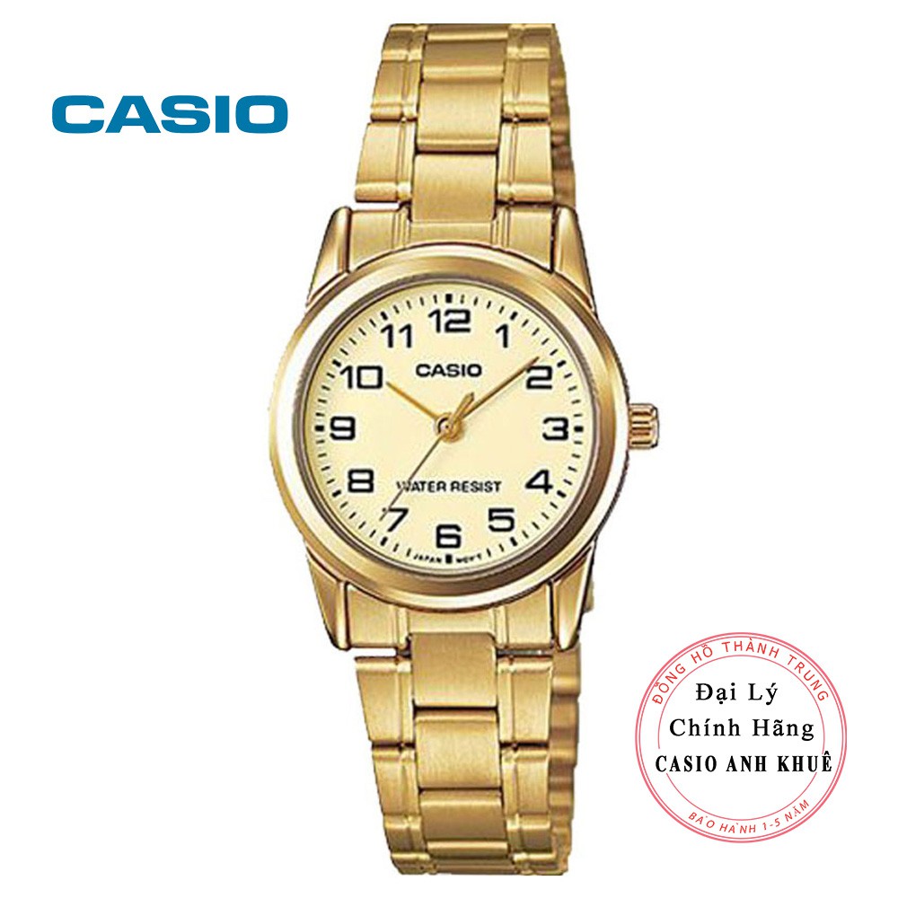 Đồng hồ nữ dây thép Casio LTP-V001G-9BUDF