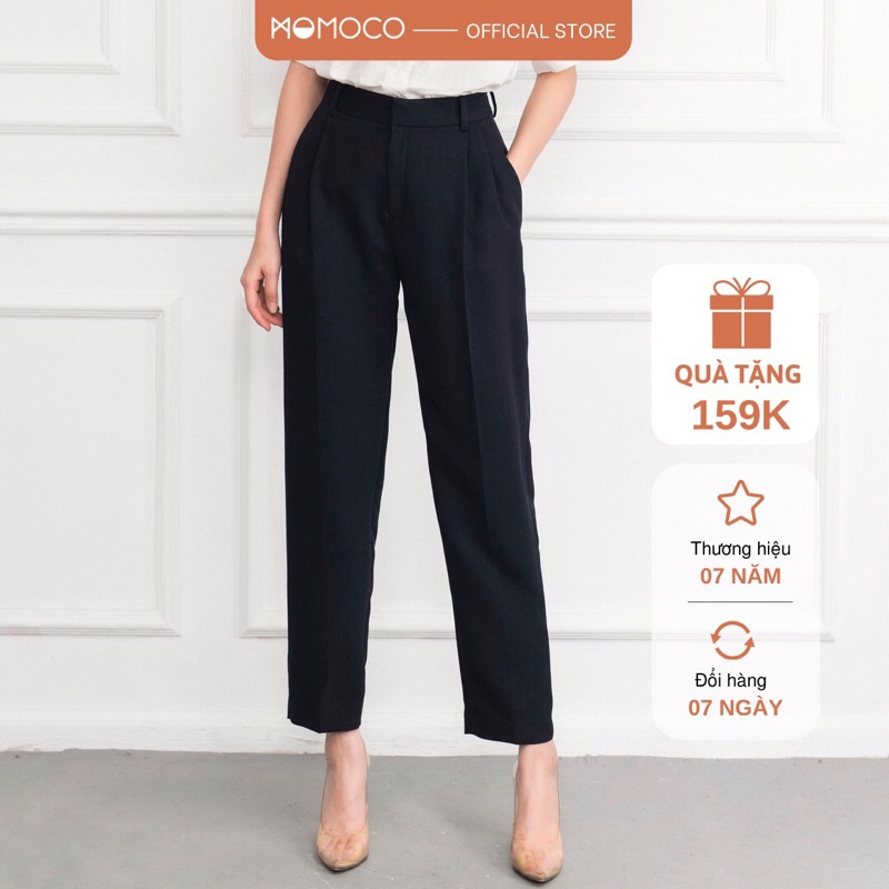 Quần Ống Đứng MOMOCO ESSENTIALS Signature Straight Pants Chất Liệu Tuýt Si Mềm Mại  - M2774