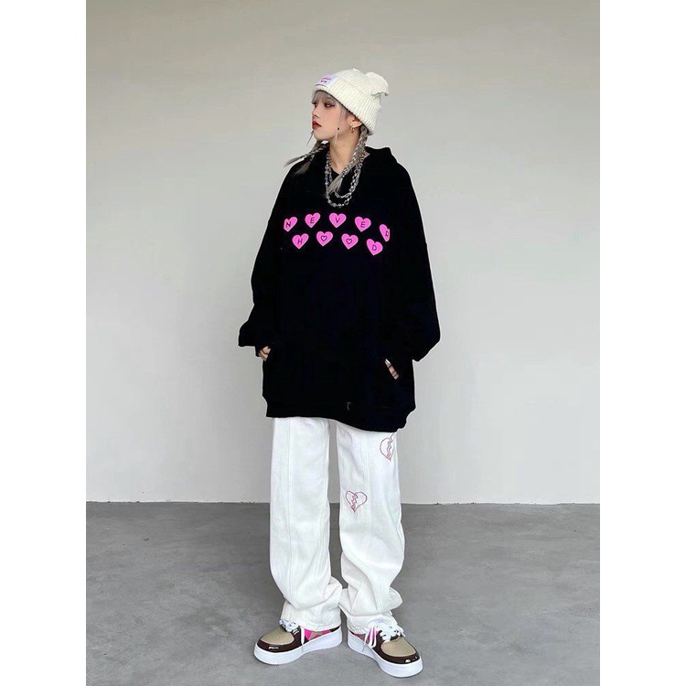 ✤Áo Hoodie Oversize Never, JACKLANE, nỉ dài tay Unisex Jack Lane