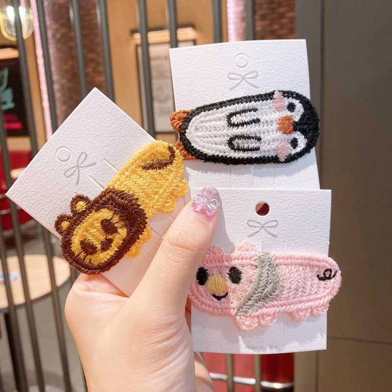 Kẹp Tóc Len Dễ Thương Cho Bé Gái