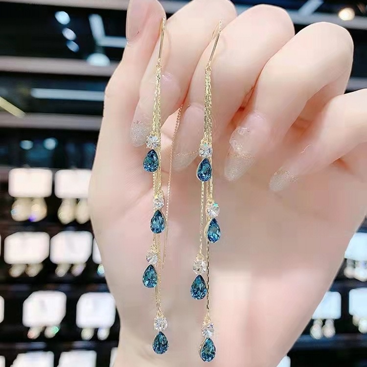 Khuyên tai dáng dài phong cách thời trang Hàn Quốc nữ tính - B22