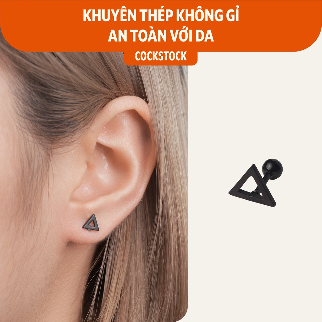 Khuyên tai cơ bản Triangle Minimal Cockstock