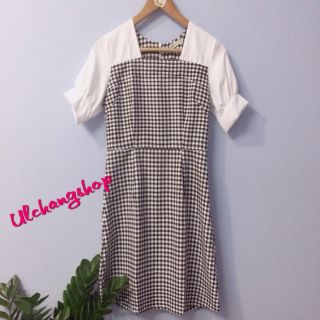 Đầm kẻ suông ulzzang tiểu thư