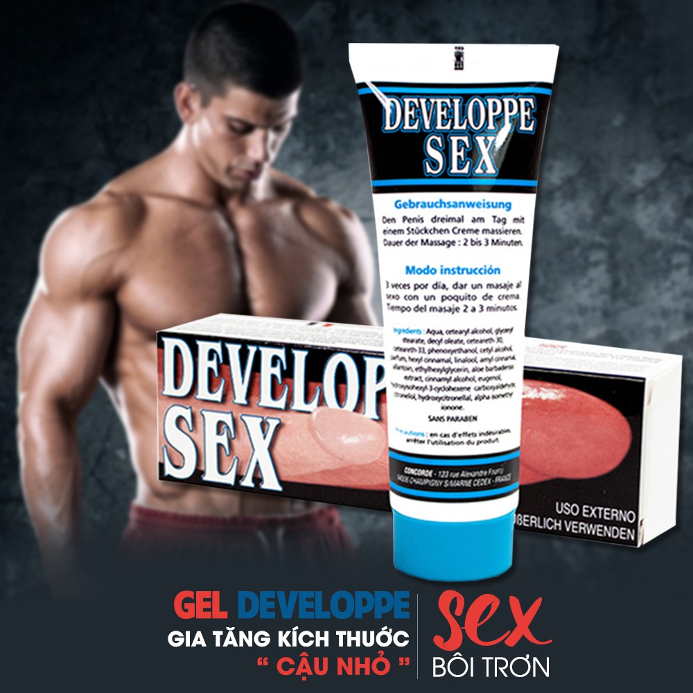 Gel bôi tăng kích thước dương vật Developpe Sex - Tăng cường sinh lý nam - chống xuất tinh sớm