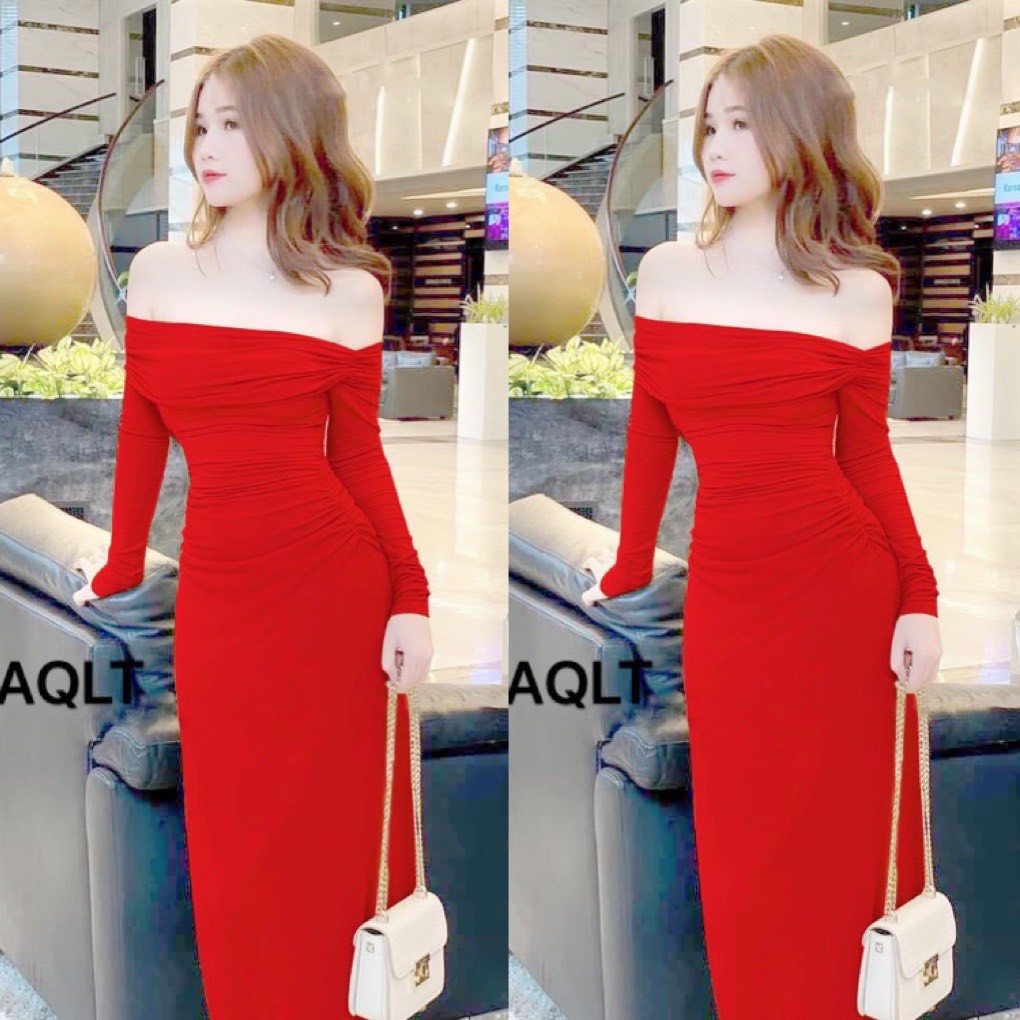 [MẪU MỚI] Đầm Body Trễ Vai Phom Dài Thun Borip Thích Hợp Mặc Đi Tiệc Đi Làm Đi Chơi Phù Hợp Với Mọi Phong Cách | BigBuy360 - bigbuy360.vn