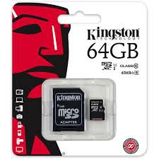 Thẻ nhớ Micro SDXC Kingston 64GB (Class 10) chính hãng