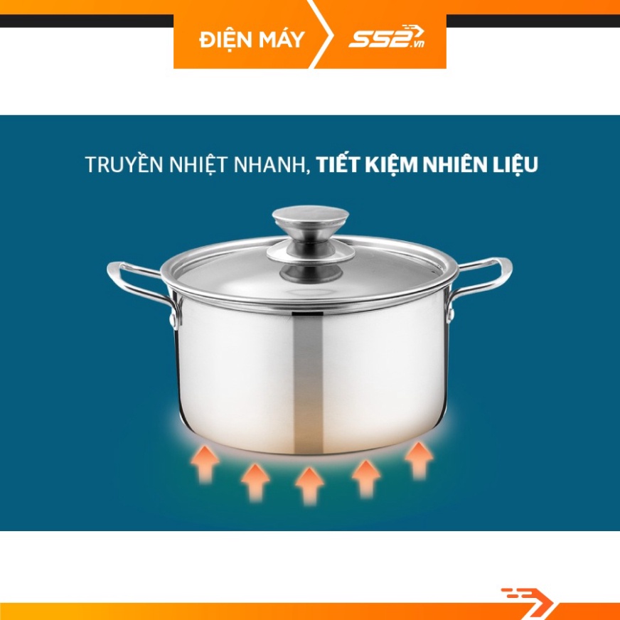 Bộ nồi Inox 1 đáy Sunhouse SH114 - Hàng Chính Hãng