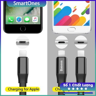 Cáp đa năng Baseus 2 in 1 Lightning và Micro USB dây dẹt 2A 120cm