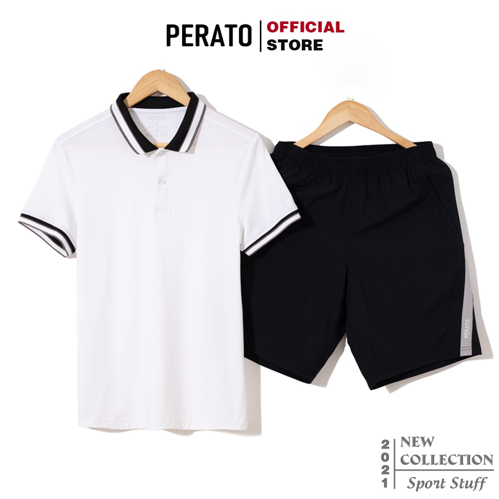 Bộ Thể Thao Nam PERATO (3 mẫu), Phối Áo Polo Premium Và Quần Short Gió Trẻ Trung, Lịch Sự (B2)