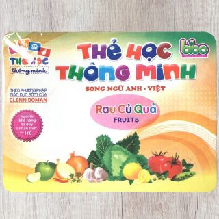 Thẻ học thông minh bibo song ngữ Anh - Việt chủ đề : Rau củ quả
