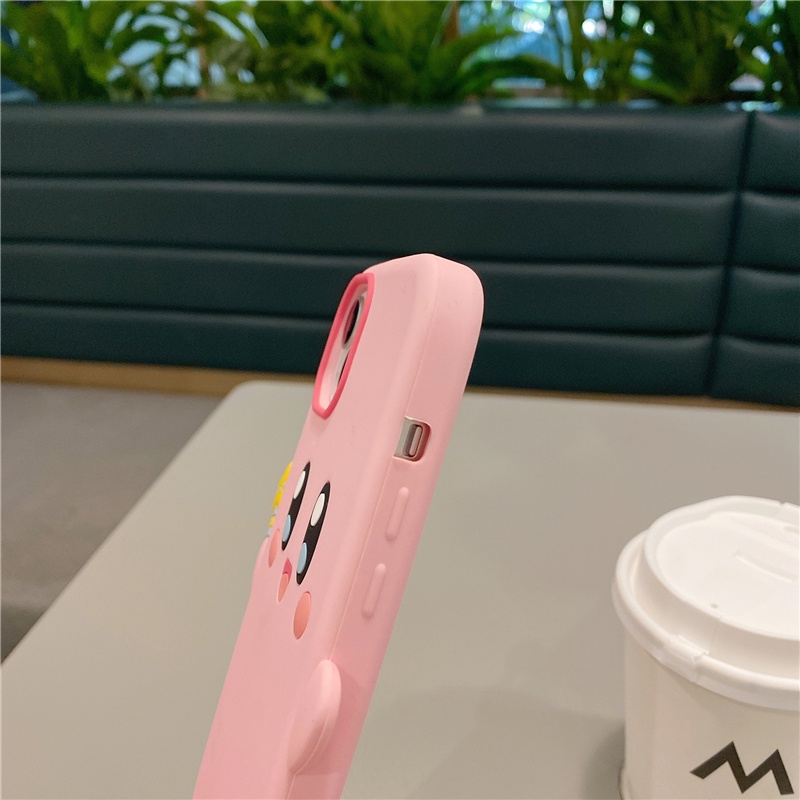 Đối với iphone 12 pro 11 pro max Ốp lưng silicon mềm iphone 13 pro xs max xr x / xs 6 7 8 cộng với vỏ điện thoại hoạt hình dễ thương Ốp lưng điện thoại chống sốc màu hồng