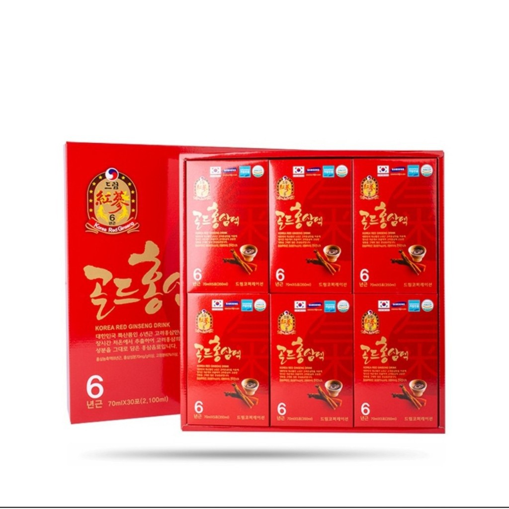 Nước hồng sâm Hàn Quốc 6 năm tuổi bổ thần kinh giảm tresst 3 hộp×5 gói×70ml ,PP Ánh Dương Korea | BigBuy360 - bigbuy360.vn