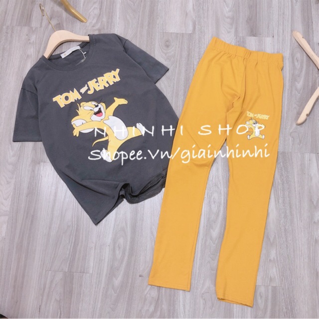 XẢ HÀNG - Bộ thun mặc nhà Tomjerry chất thun co giãn HM1515 - NhiNhiShop