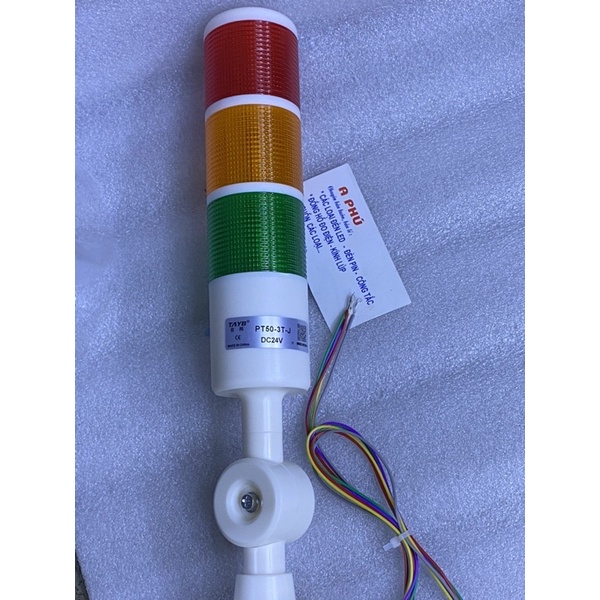 Đèn led 3 màu đế xoay 220v và 24v có còi