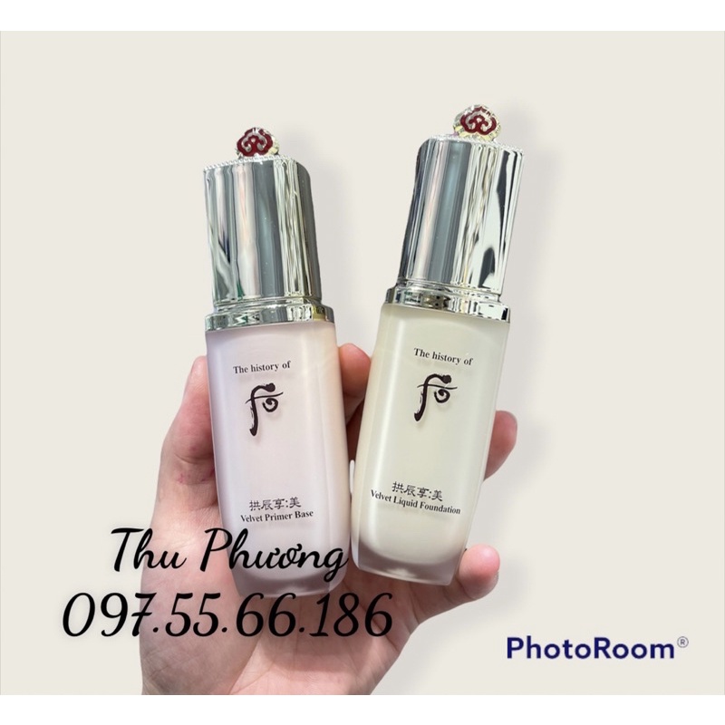 kem lót - Kem Nền Whoo Velvet Liquid Foundation 40ml ( tách set)