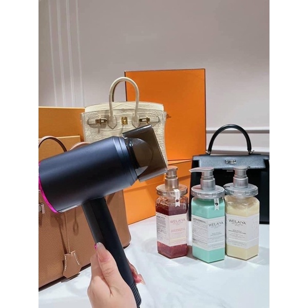 Máy sấy tóc weilaiya Hairdryer công suất mạnh xịn xò không sơ khô tóc, máy êm luồng gió cực mạnh bảo hành 2 năm
