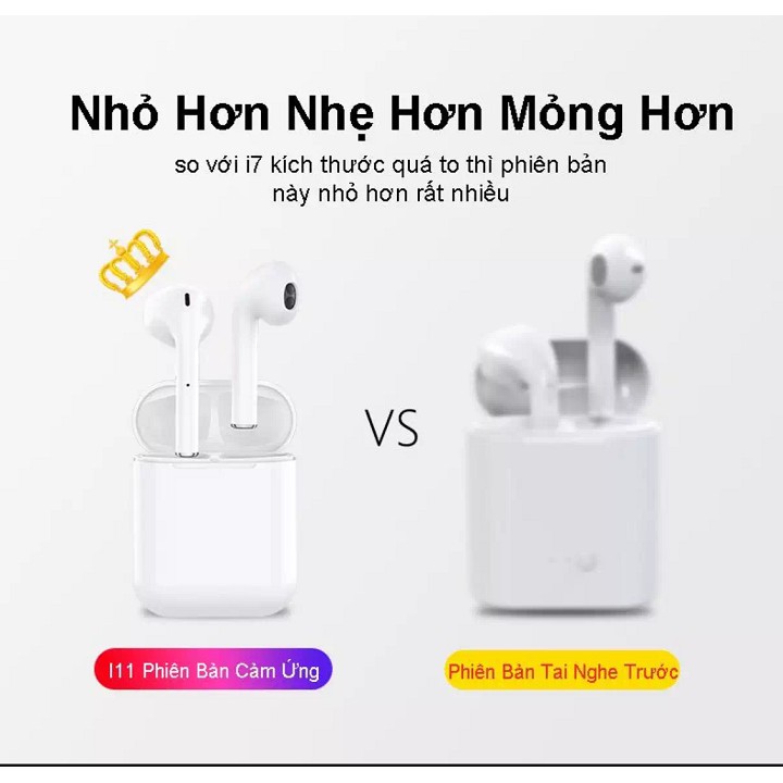 Tai nghe Bluetooth Mini i11 Phiên Bản Mới Chất Lượng, Tự Động Kết Nối - Tainghe Bluetooth Không Dây i11