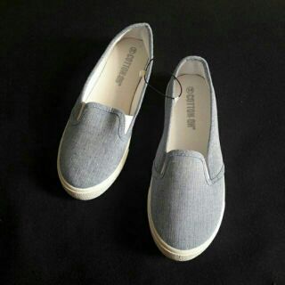 Giày slipon xanh denim
