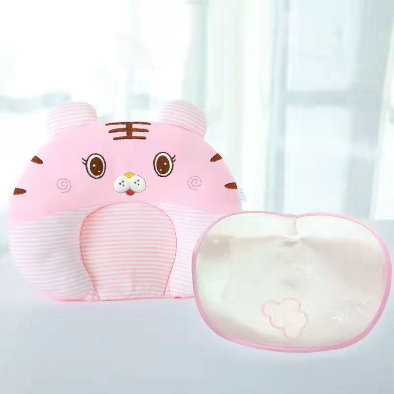 Gối Ngủ Định Hình Chống Bẹp Đầu Chất Liệu Cotton Da Lộn Họa Tiết Hoạt Hình Cho Bé Từ 0-1 - 24 Giờ