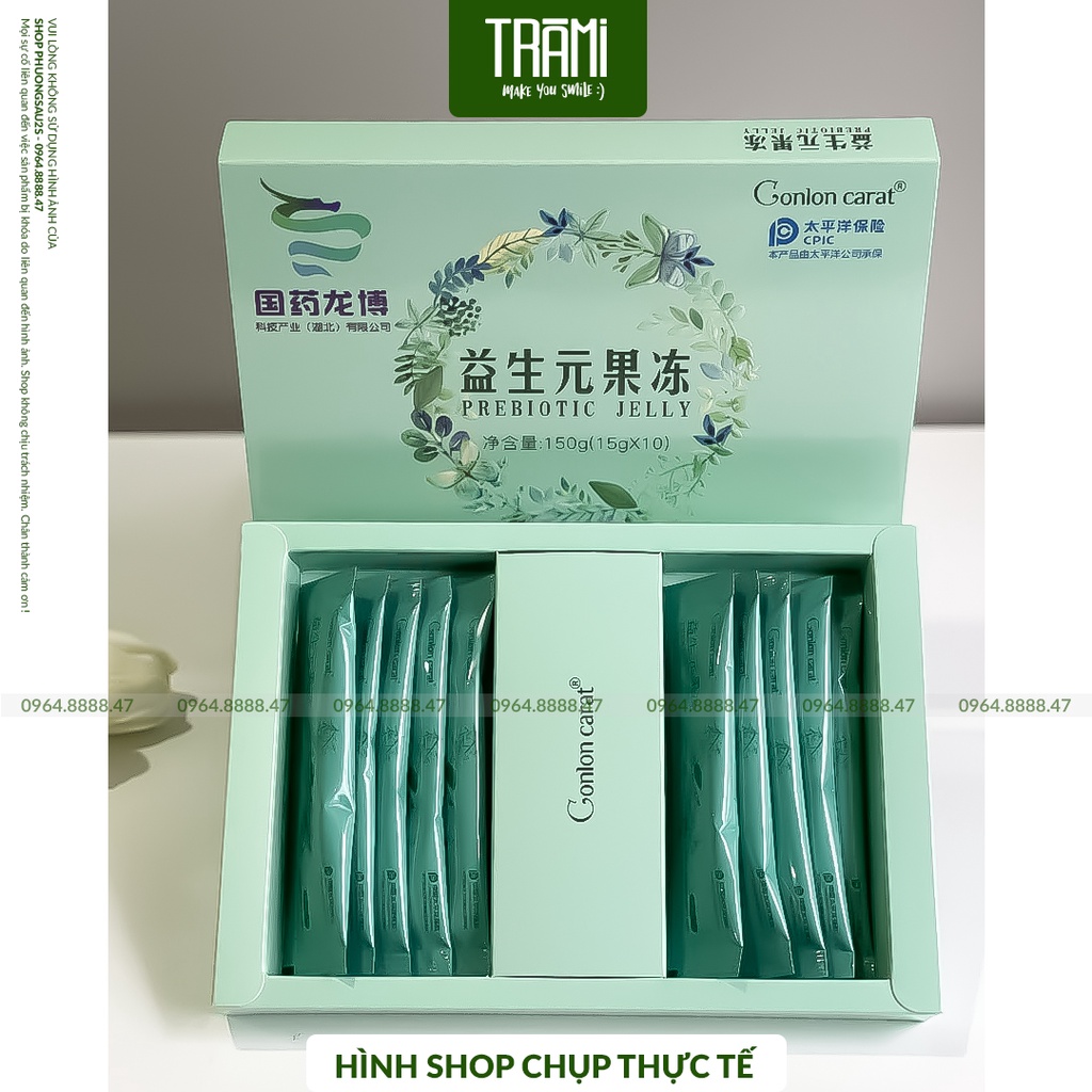 [CHÍNH HÃNG + QUÀ TẶNG] Thạch Giảm Cân Slimming Prebiotic Jelly Hộp 10 Gói.