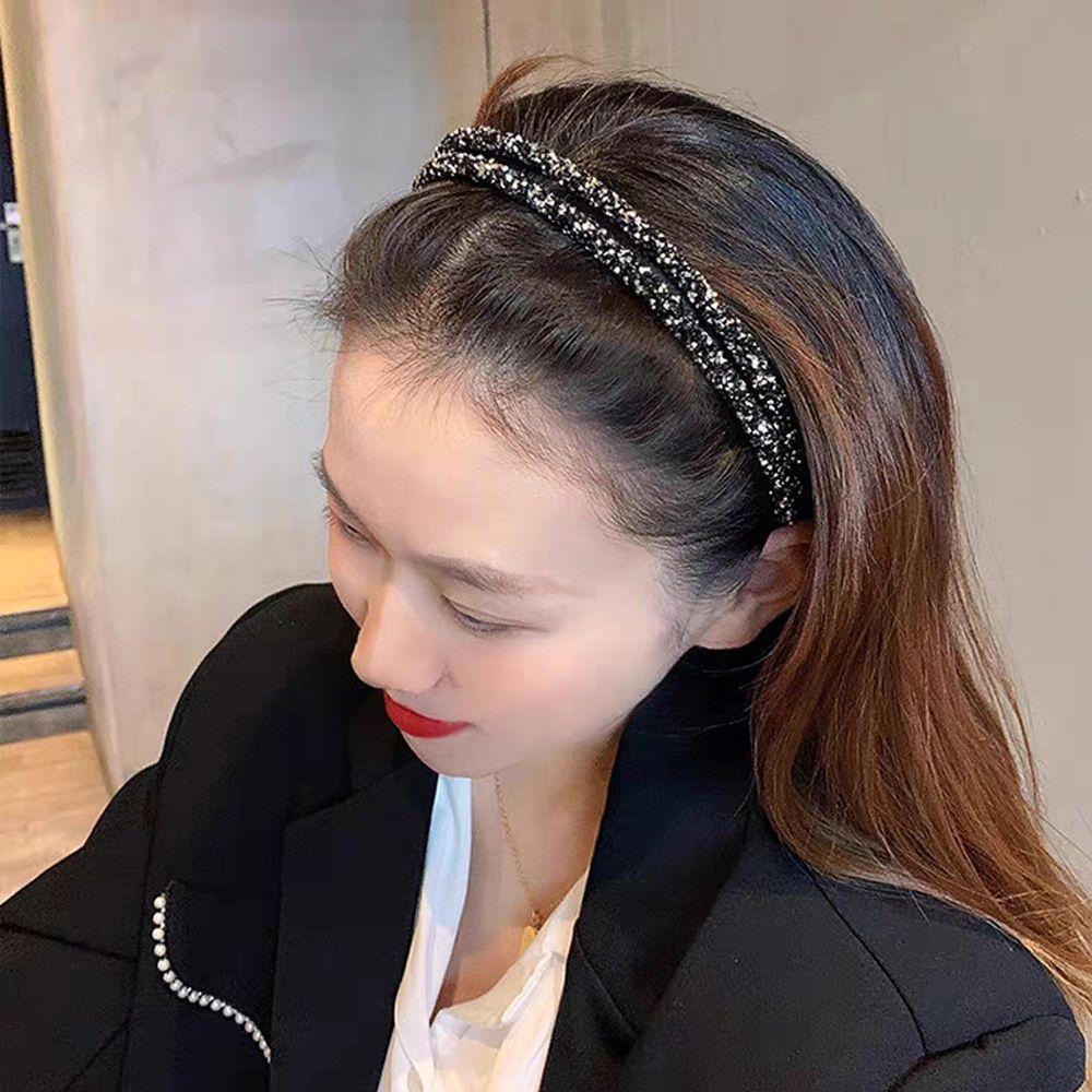 IVORY Băng Đô Cài Tóc Đính Đá Thời Trang Cho Nữ