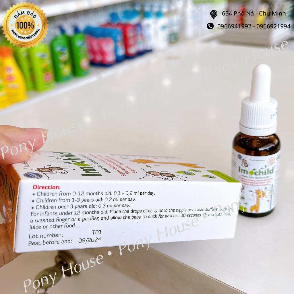 Vitamin Imochild D3 K2 MK7 Kèm DHA- Hỗ Trợ Hấp Thụ Canxi, Phát Triển Chiều Cao, Phát Triển Trí Não Cho Bé Từ Sơ Sinh