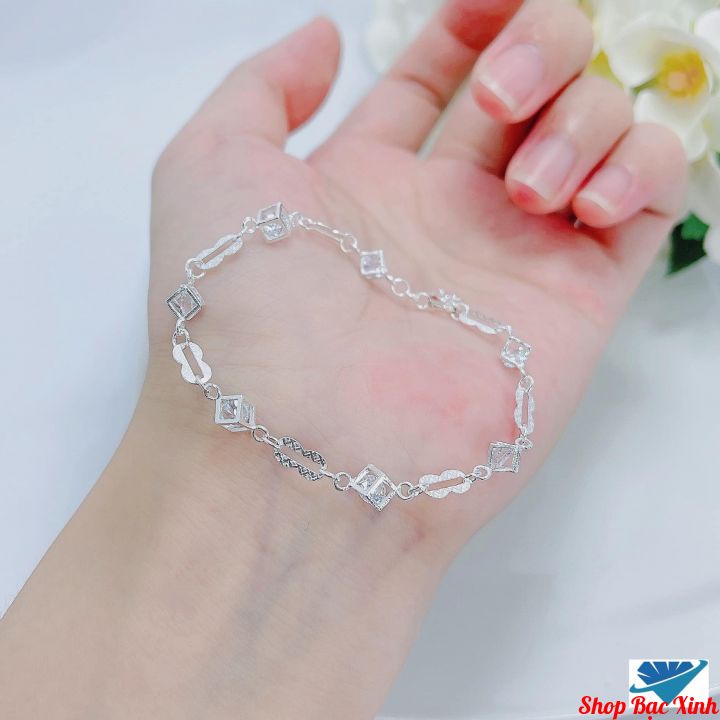 Lắc tay bạc hình tròn siêu xinh