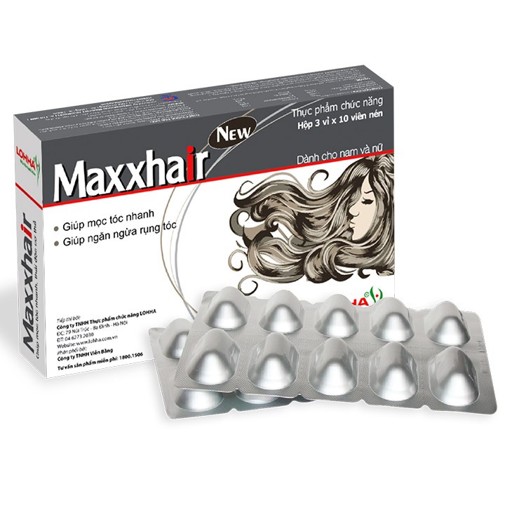 COMBO 6 MAXXHAIR Tích điểm tặng 1 hộp và Tặng kèm ngay 1 chai Vioga Hair | Thế Giới Skin Care