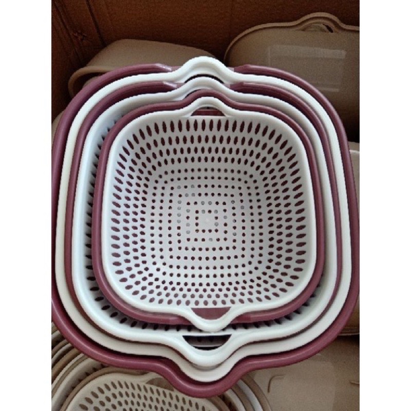 ❤️SALE[ DEAL SỐC]❤SÉT RỔ 6món HAI LỚP RỔ KÈM CHẬU. DÚP RÁO NƯỚC, TIỆN LỢI. CÓ THỂ TRỒNG LÊN GỌN GÀNG