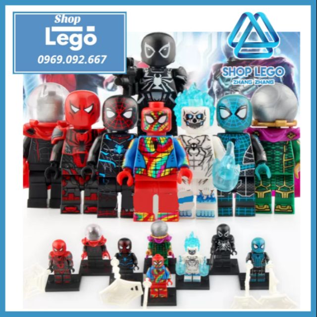 Xếp hình Spider-man Far For Agent Home Venom Ghost Rider Mysterio Người nhện Lego Minifigures Koruit KT1028