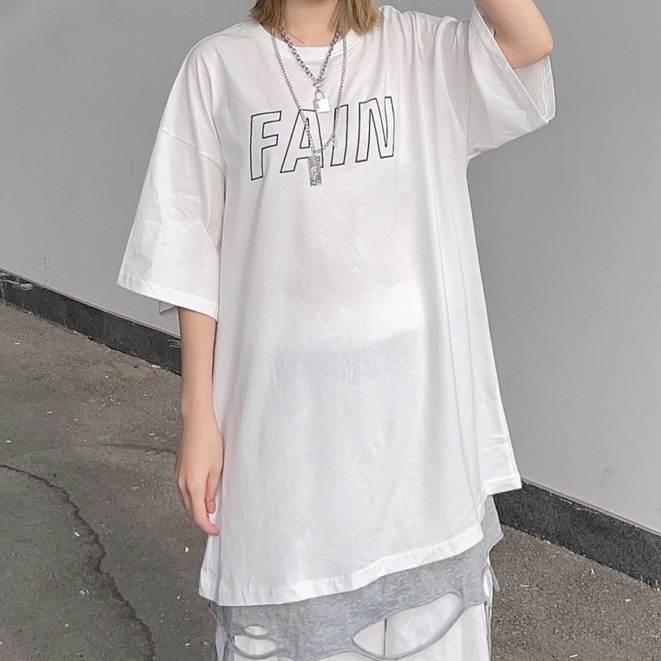 Áo phông shopcossi ,áo thun tay lỡ chất cotton in hình FAIN