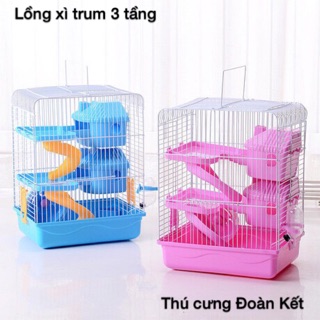 Lồng hamster xì trum 3 tầng