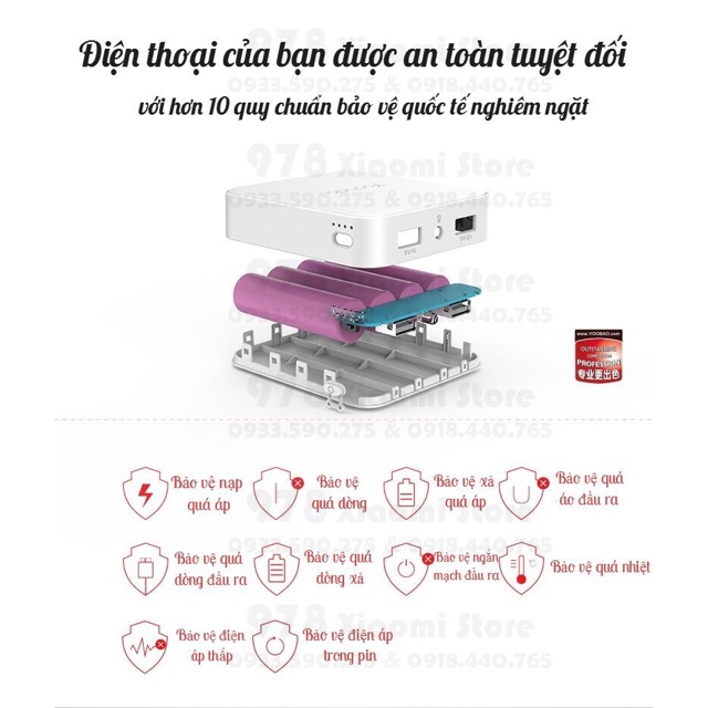 Sạc dự phòng YOOBAO chính hãng 10400MAH