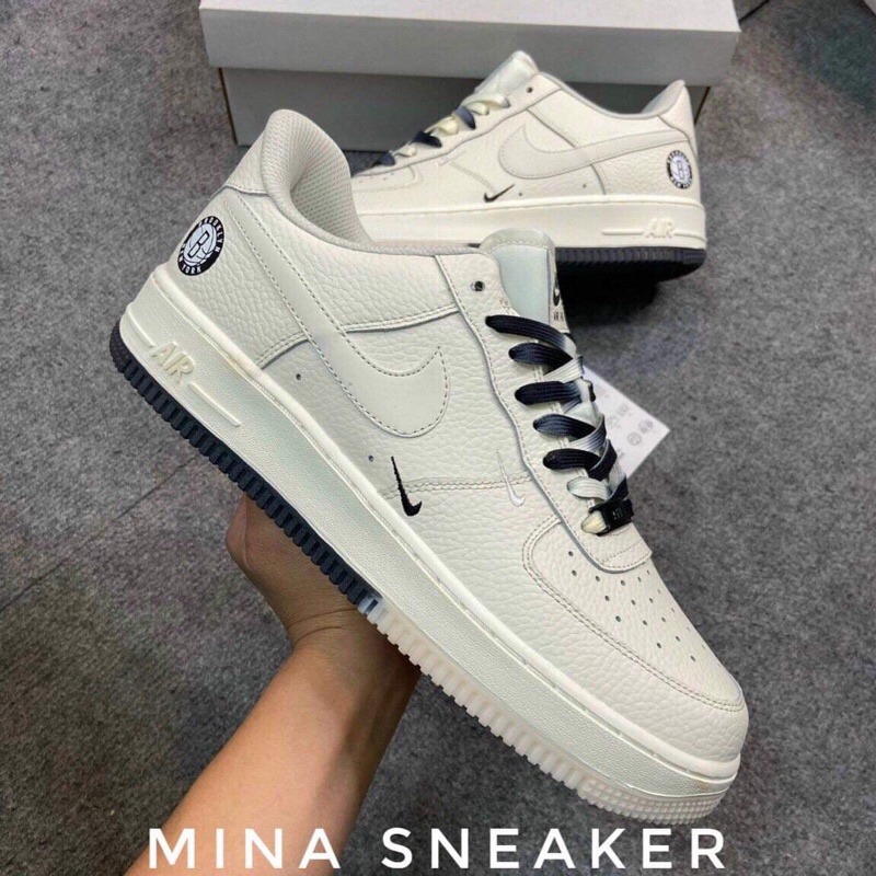 Giày nike chữ b . Giày thể thao nam buộc dây af1 đế âm dương kèm hộp