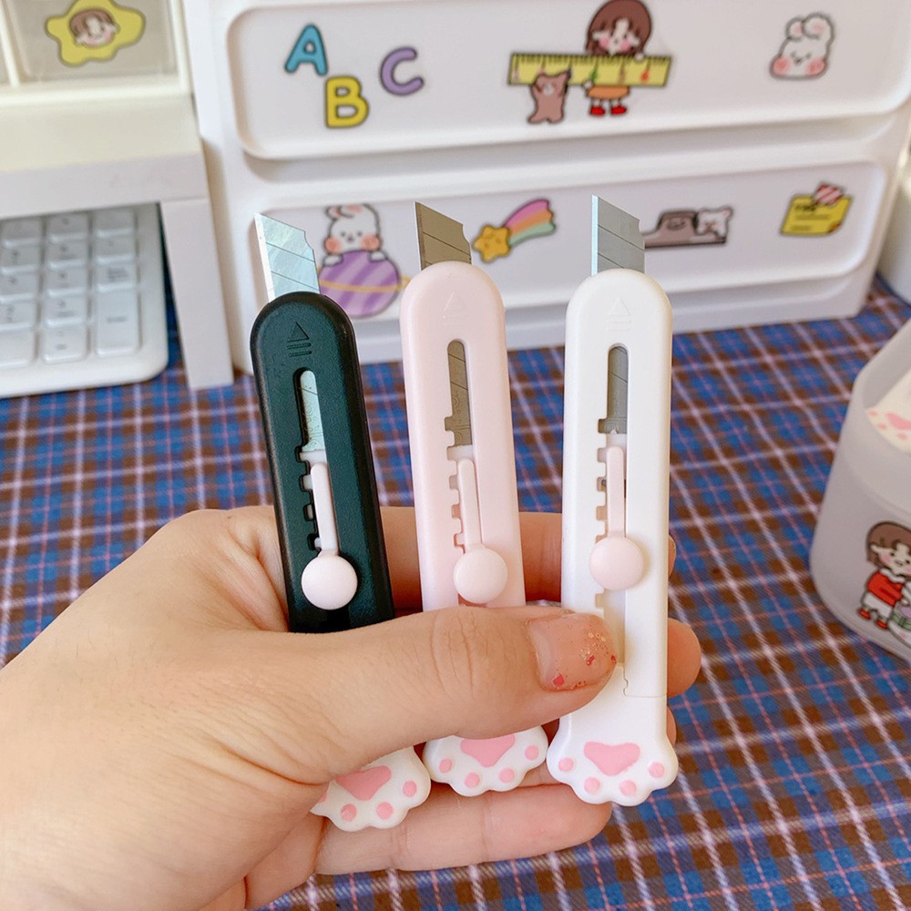 Dao rọc giấy chân mèo mini Béo shop dễ thương dao cắt hình đám mây cute nhỏ gọn tiện lợi