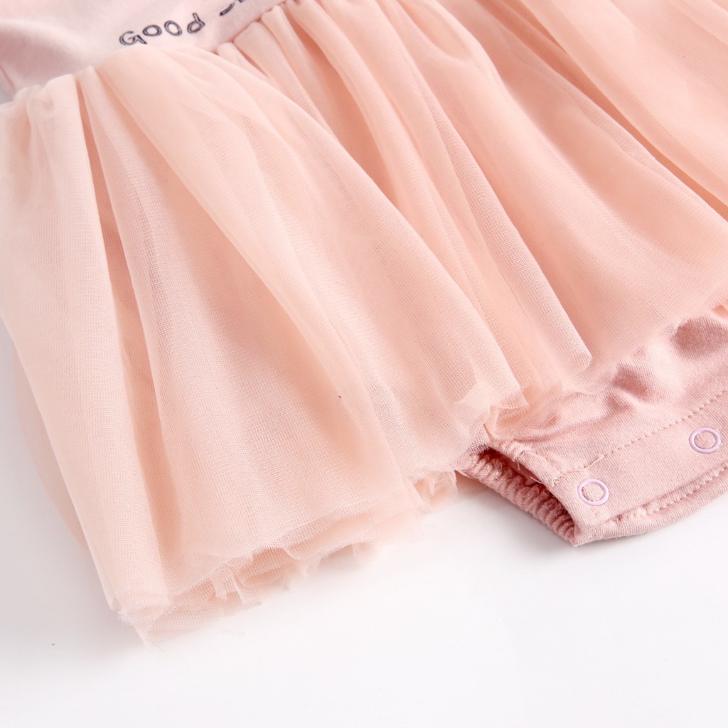 Áo Liền Quần Sanlutoz Màu Hồng Kiểu Công Chúa Thời Trang Bé Gái