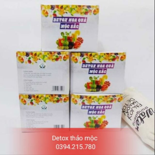 (Kèm quà hấp dẫn) - Detox trái cây sấy lạnh thảo mộc thiên nhiên Mộc Sắc - kèm bình 1000ml