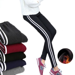 Quần legging co giãn kẻ 2 sọc thời trang thể thao cho nữ
