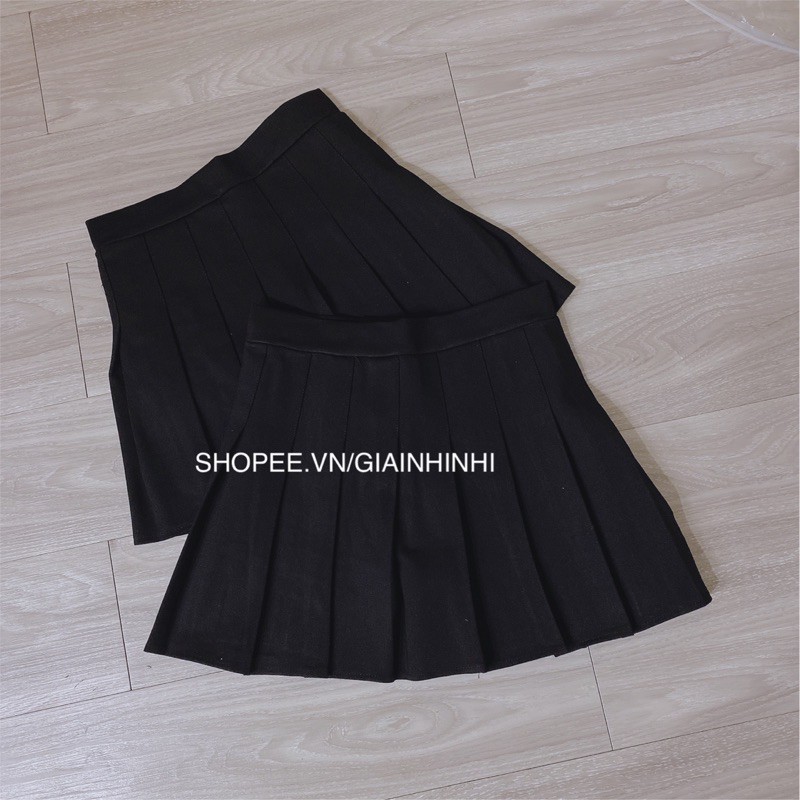 Chân váy tennis chất umi siêu dày dặn, Chân váy xếp ly cạp cao CV1063 - NhiNhiShop