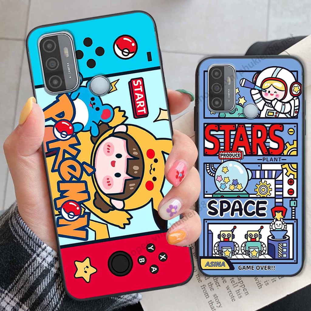 Ốp lưng Oppo A53 hình phi hành gia, roro jump, điện tử dễ thương - Giá rẻ tốt nhất